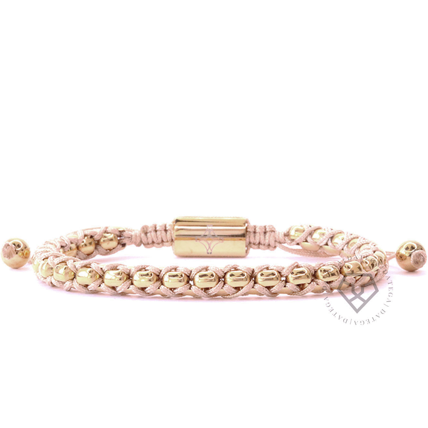 Woven Box Chain Yellow Gold & Caramel