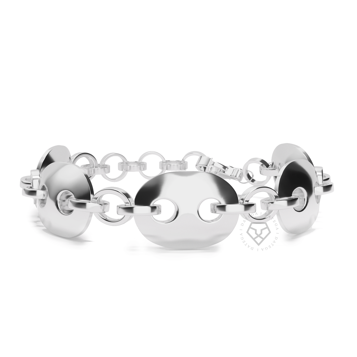 Datega Silver Cuban Bracelet