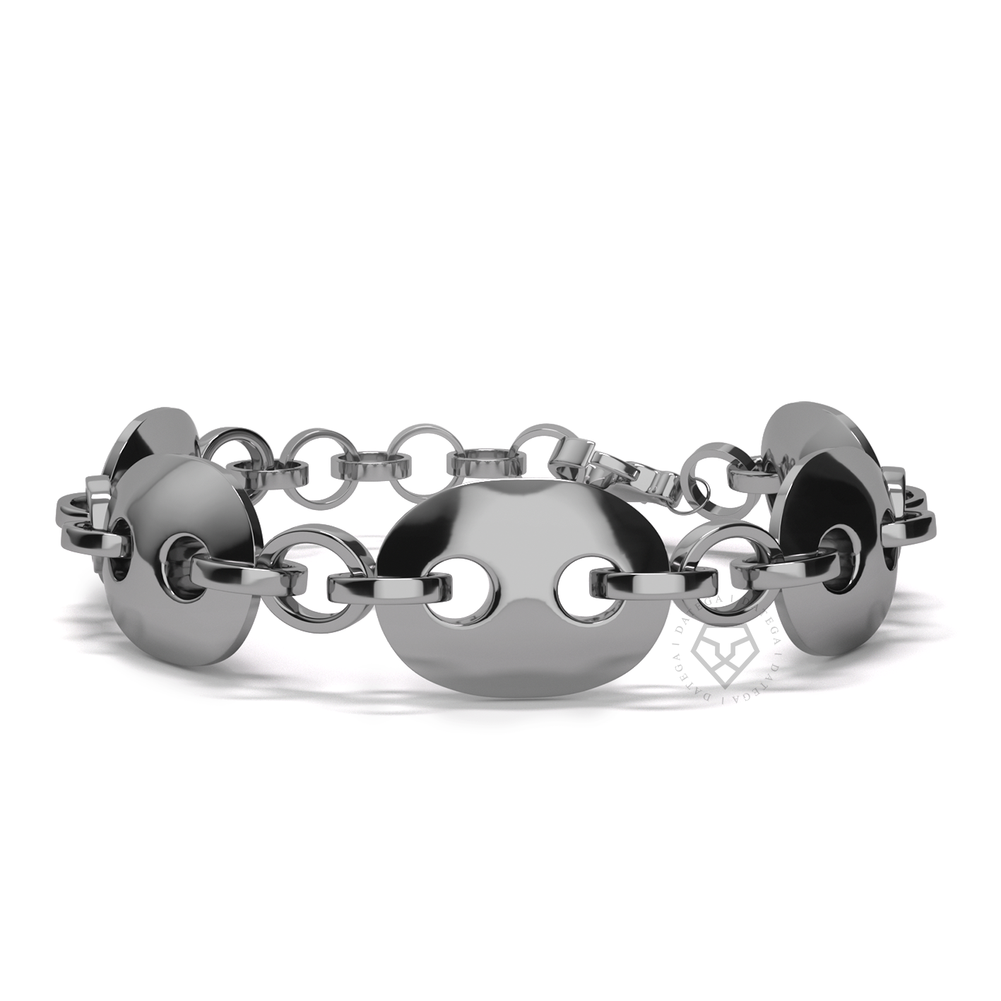 Datega Gunmetal Cuban Bracelet