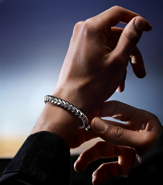 Spiked White Gold & Black