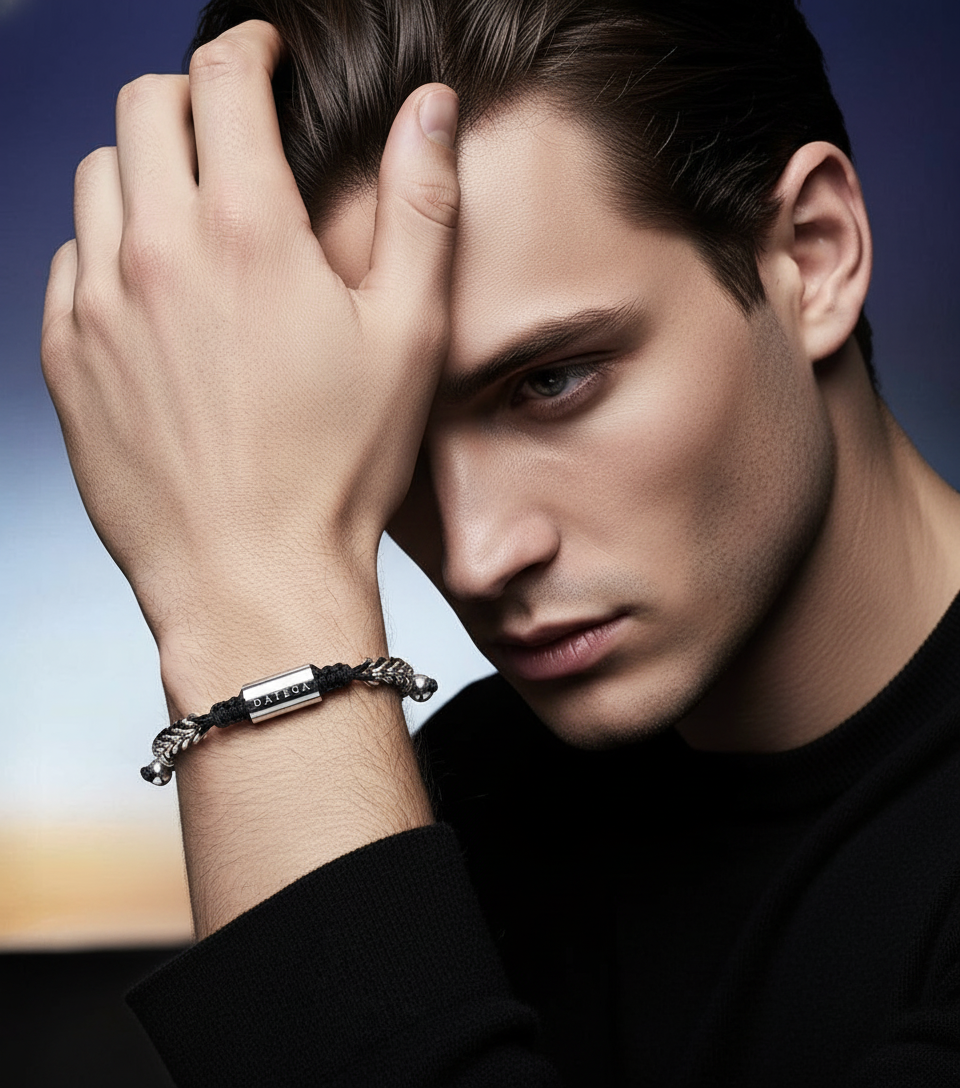 Spiked White Gold & Black