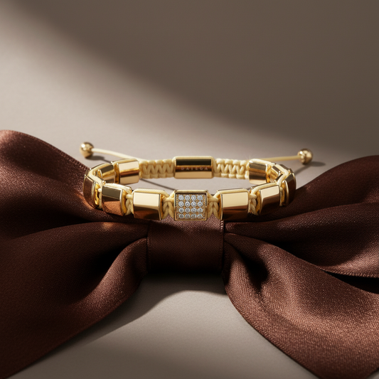 Shinny Gold & Yellow Gold Clear Swarovski