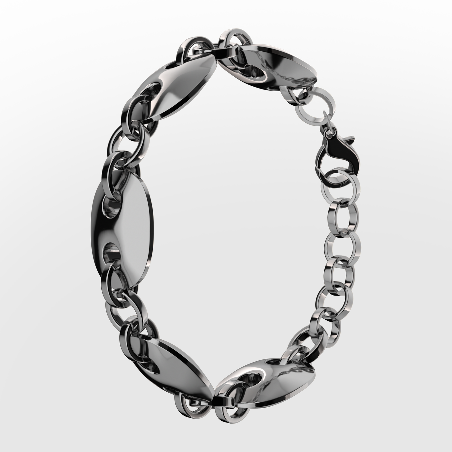 Datega Gunmetal Cuban Bracelet