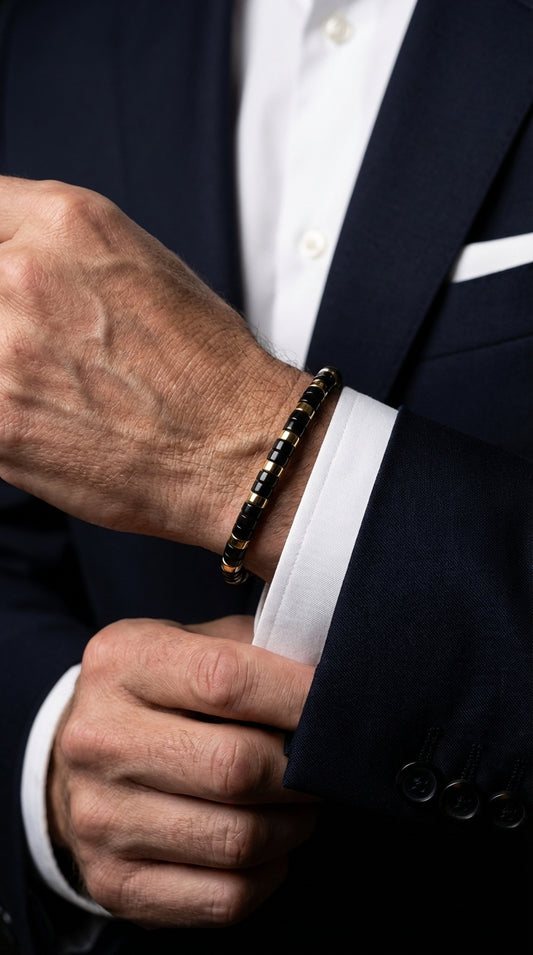 Onyx & Yellow Gold Capri Bracelet - Extra