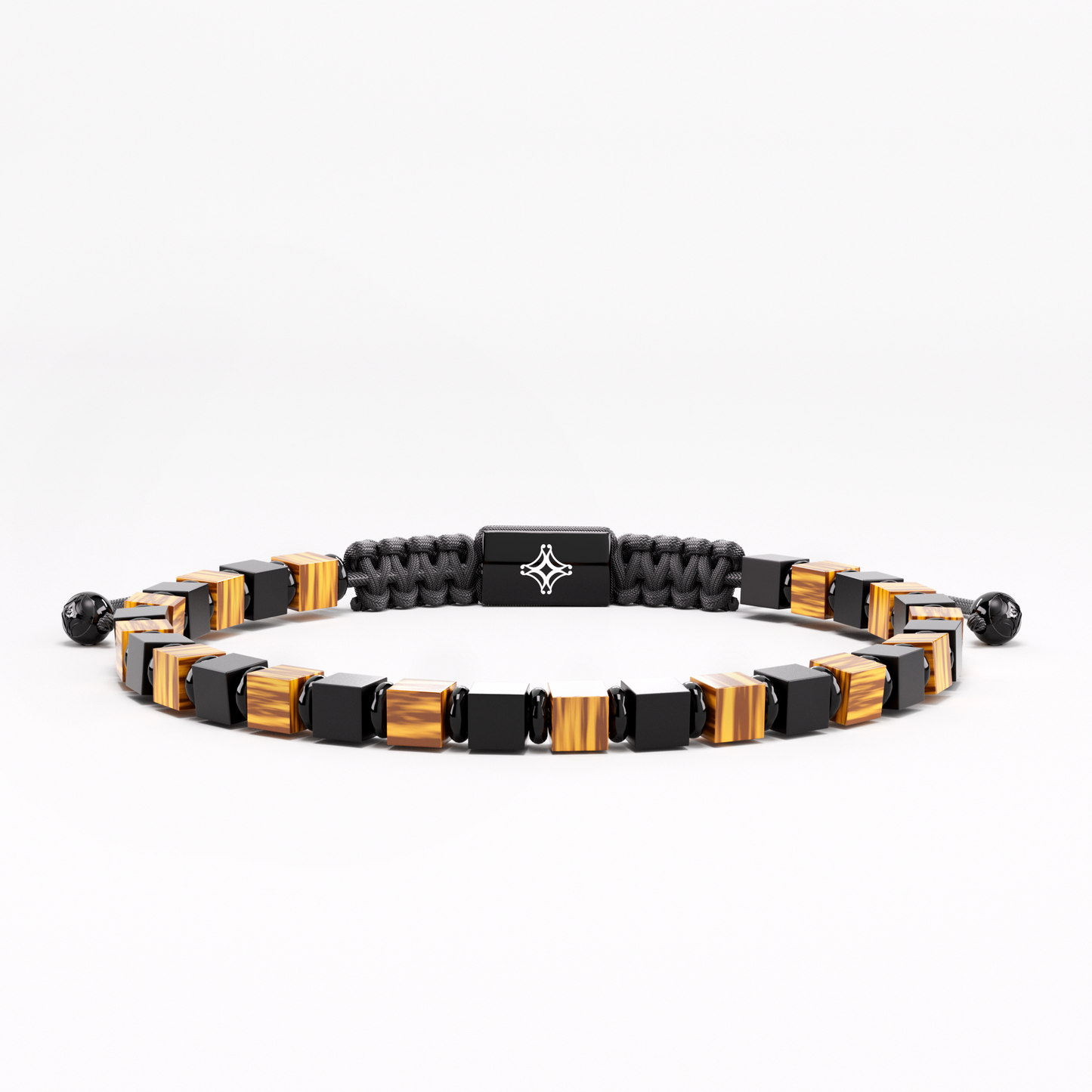 Onyx & Tiger Eye Block Bracelet