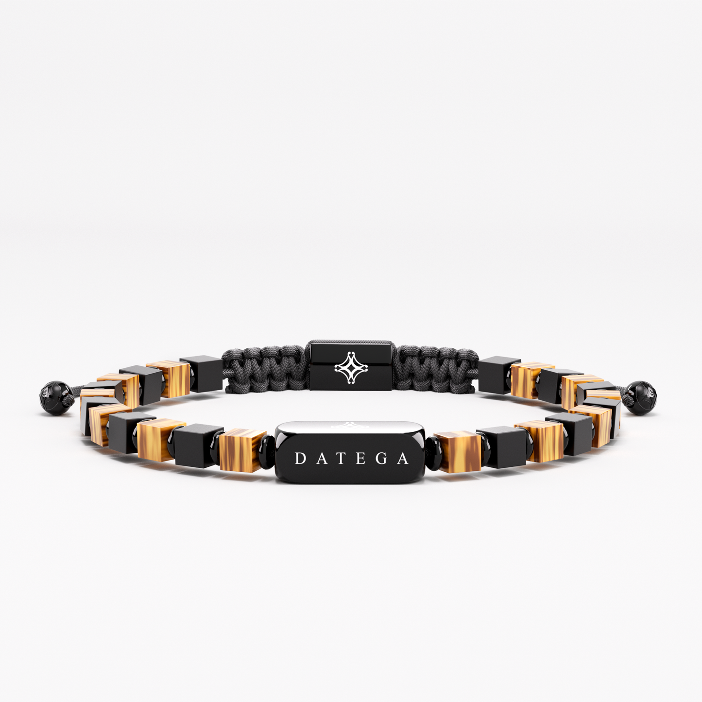 Onyx, Tiger Eye & DATEGA Block Bracelet