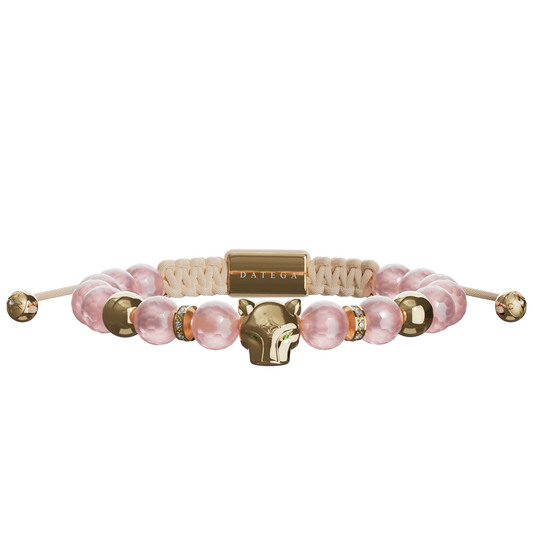 Grand Jaguar Yellow Gold & Rose Quartz