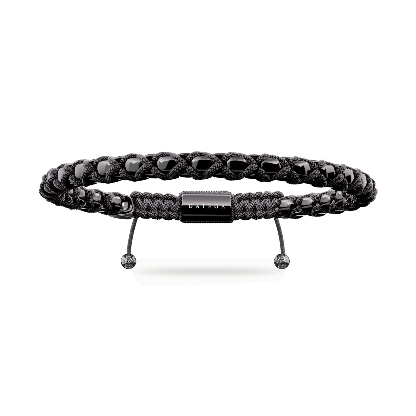 Woven Box Chain Ruthenium & Black