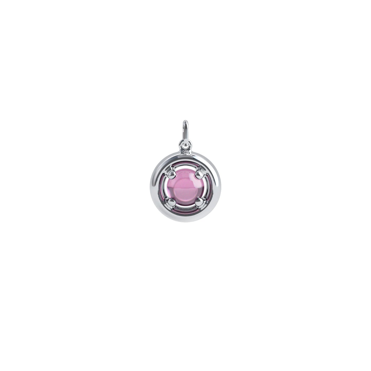 Heart Locket Charm Necklace - White Gold
