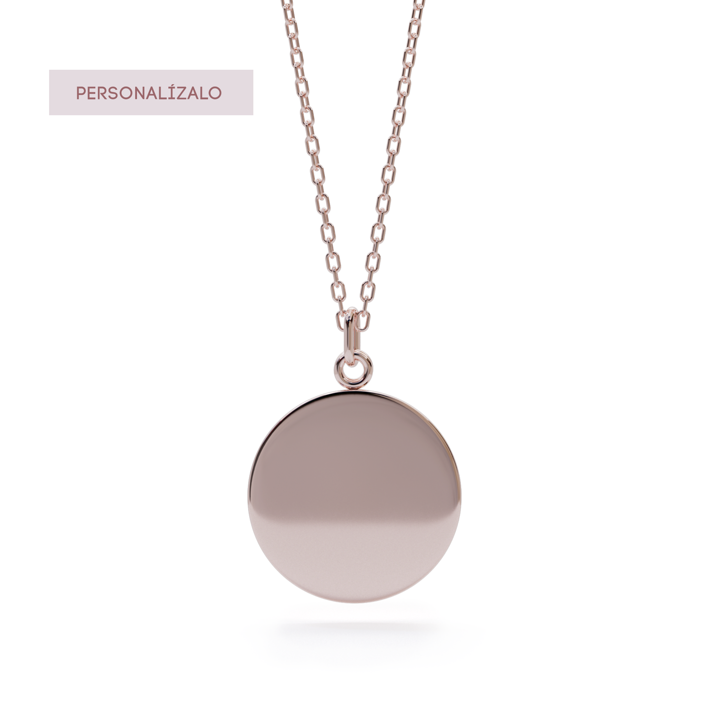 Coin Charm Necklace - Rose Gold