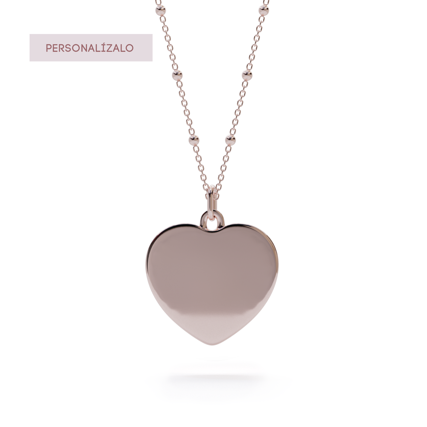 Heart Charm Necklace - Rose Gold