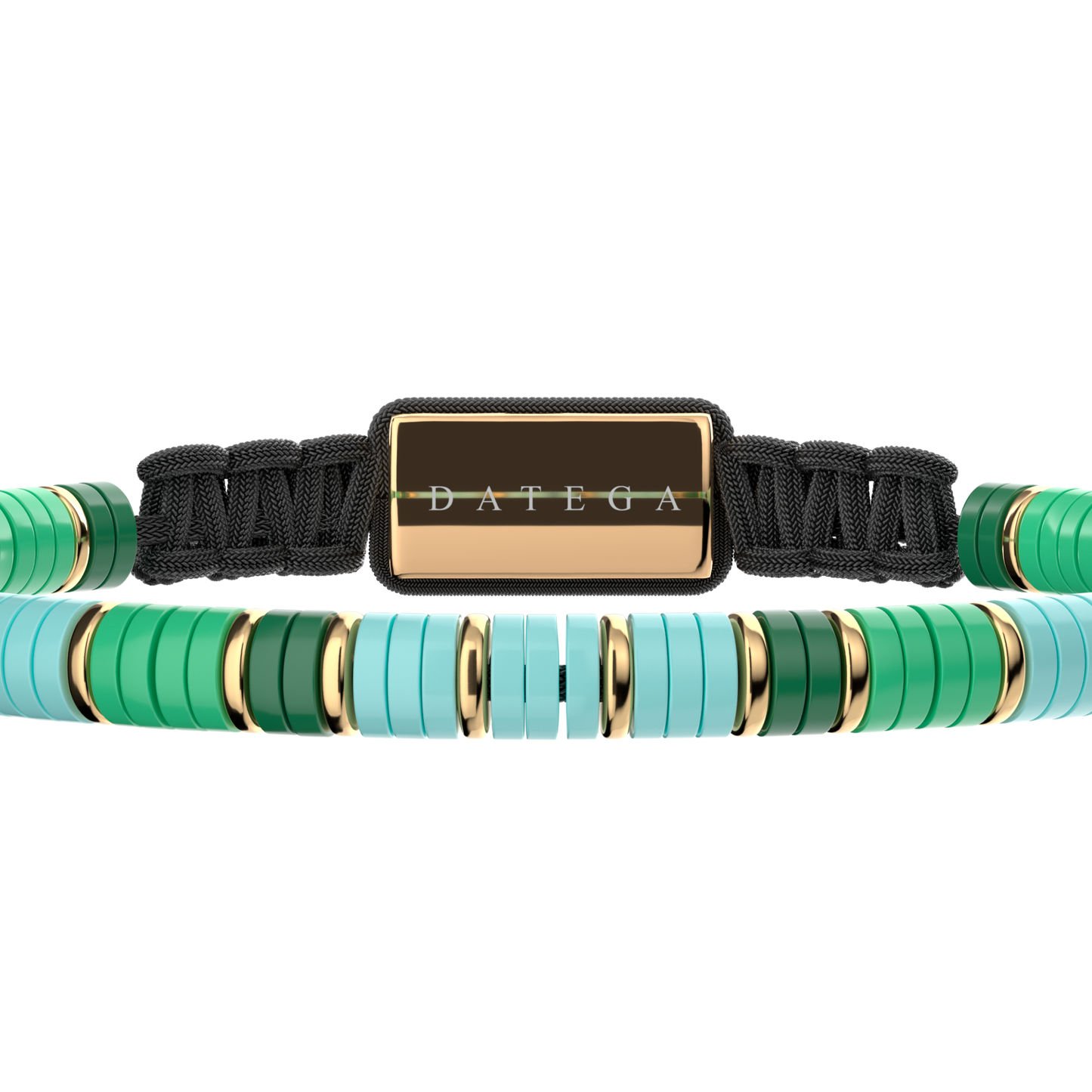 Havana Greens & Yellow Gold Bracelet