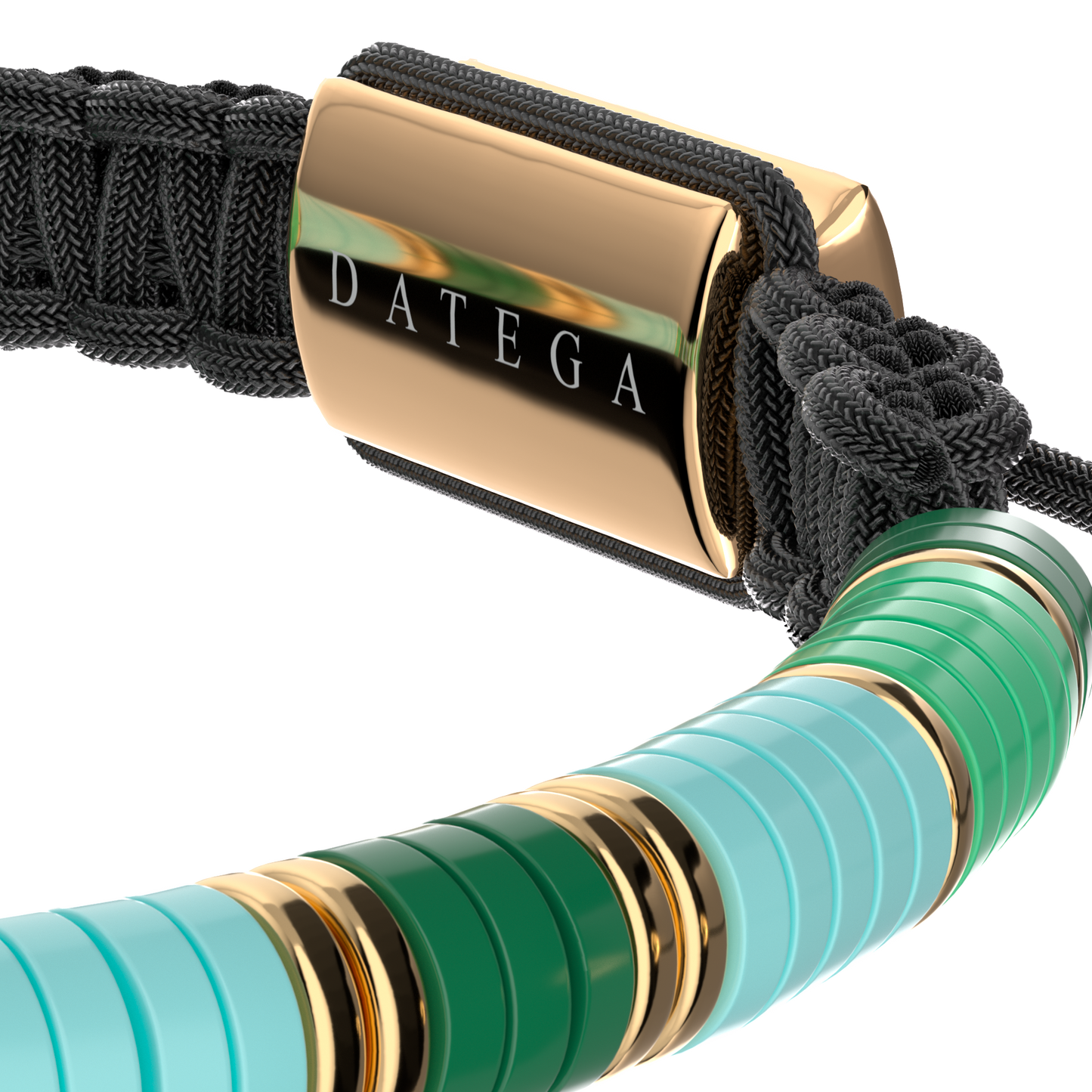 Havana Greens & Yellow Gold Bracelet