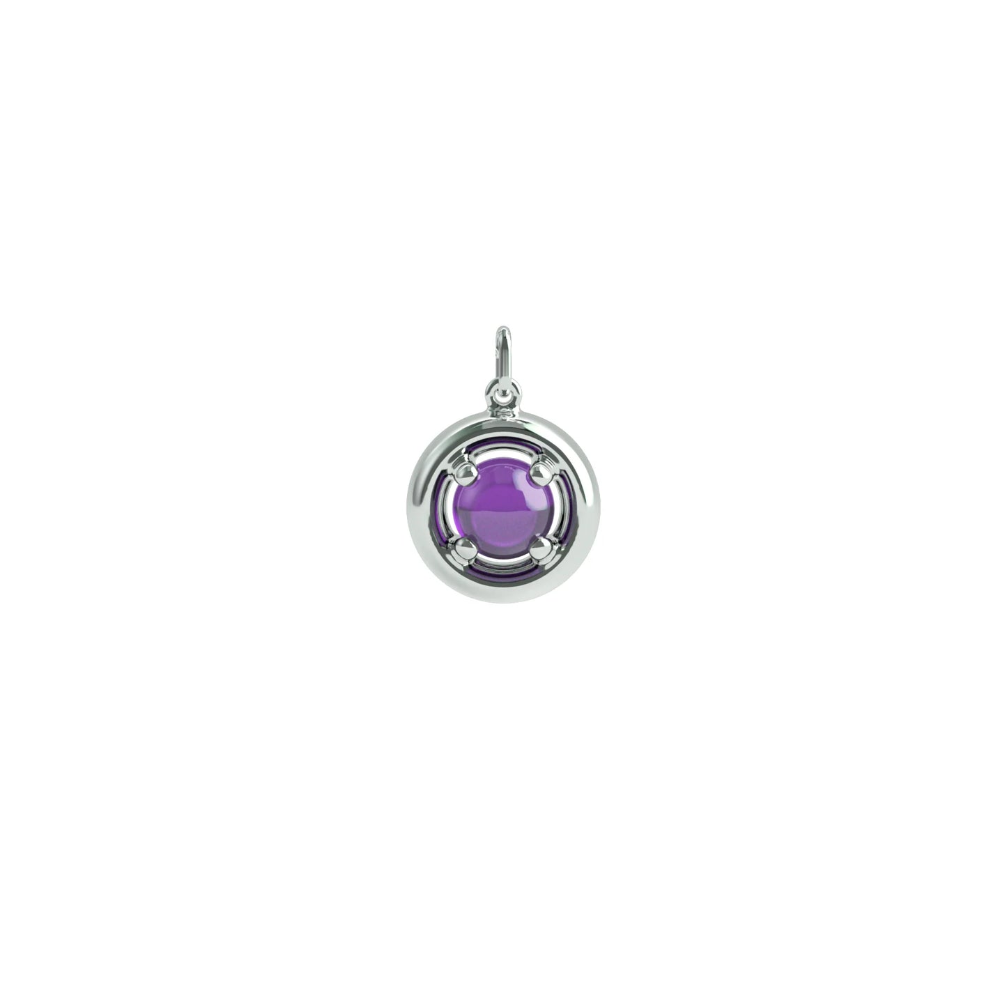 Heart Charm Necklace - White Gold