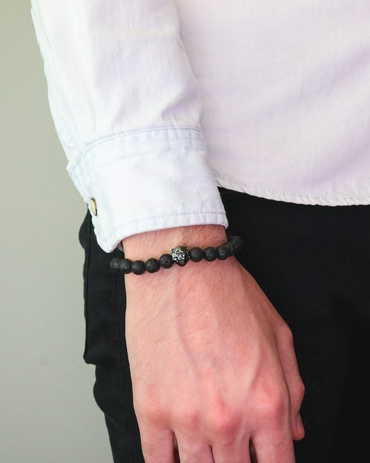 Lion Ruthenium & Lava Stone