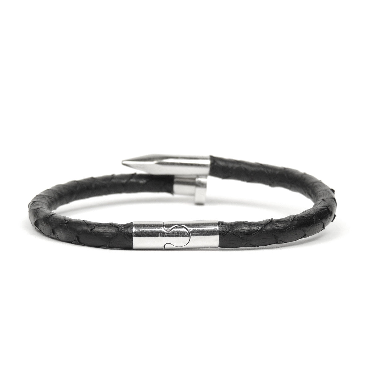 Nail White Gold Black Python