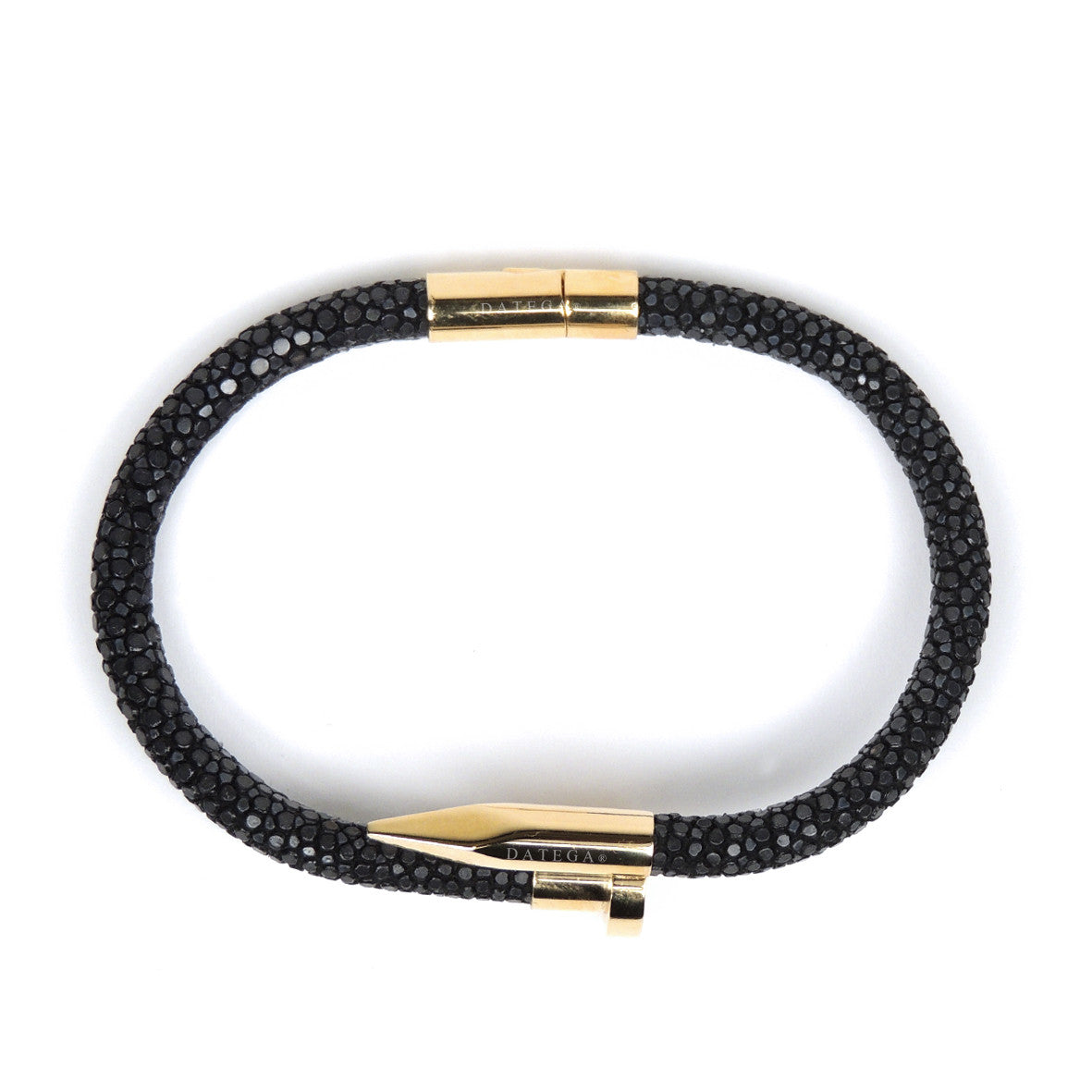 Nail Yellow Gold Black Stingray