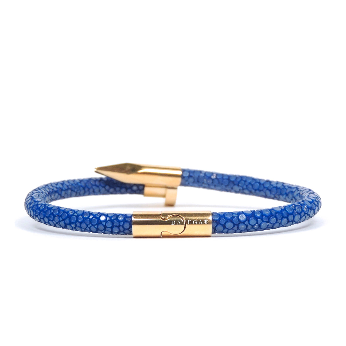 Nail Yellow Gold Blue Stingray
