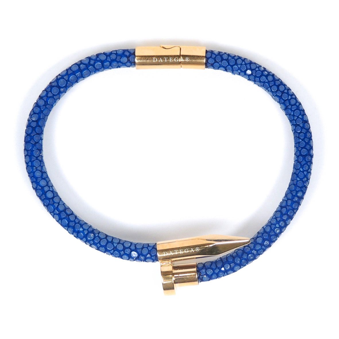 Nail Yellow Gold Blue Stingray