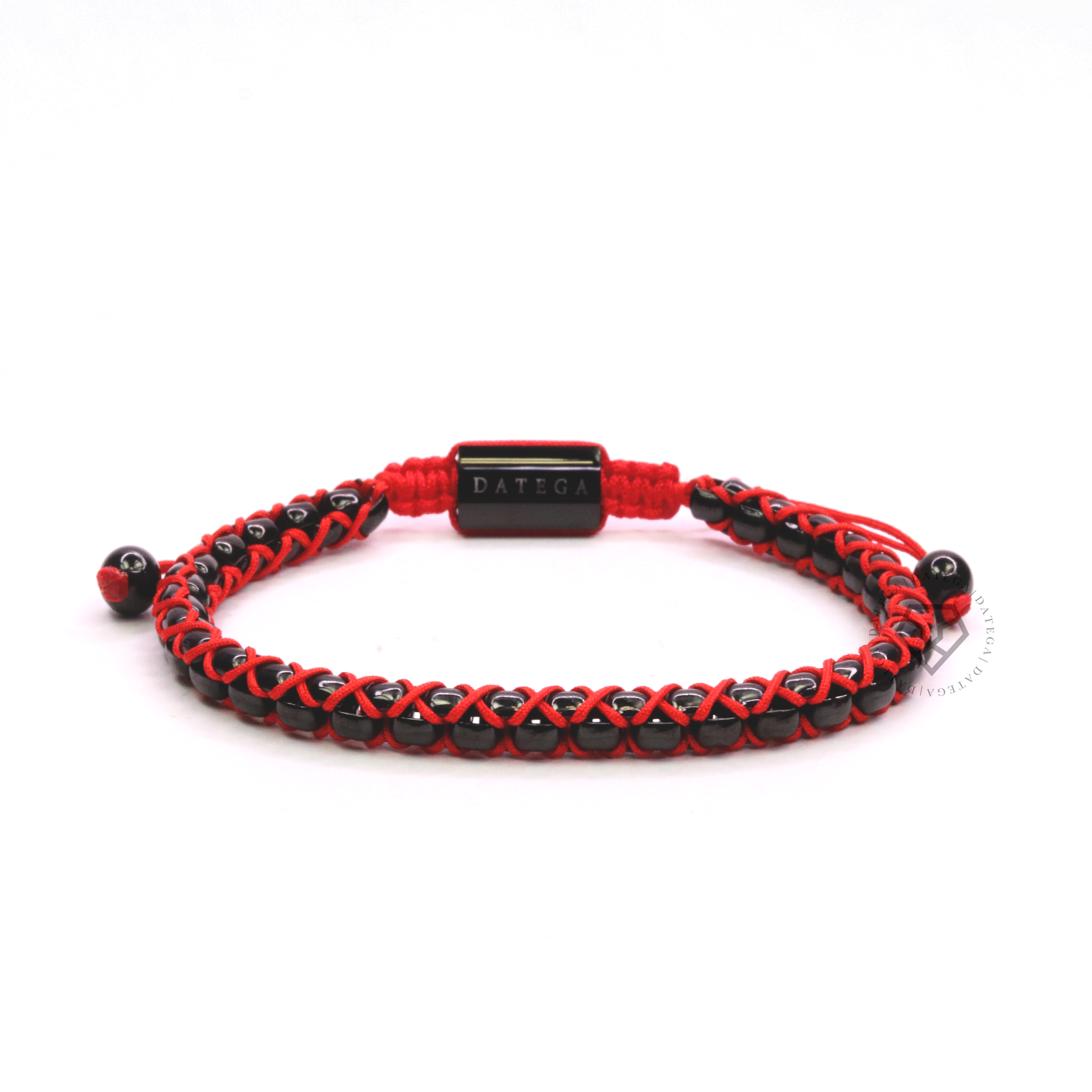 Woven Box Chain Ruthenium & Red