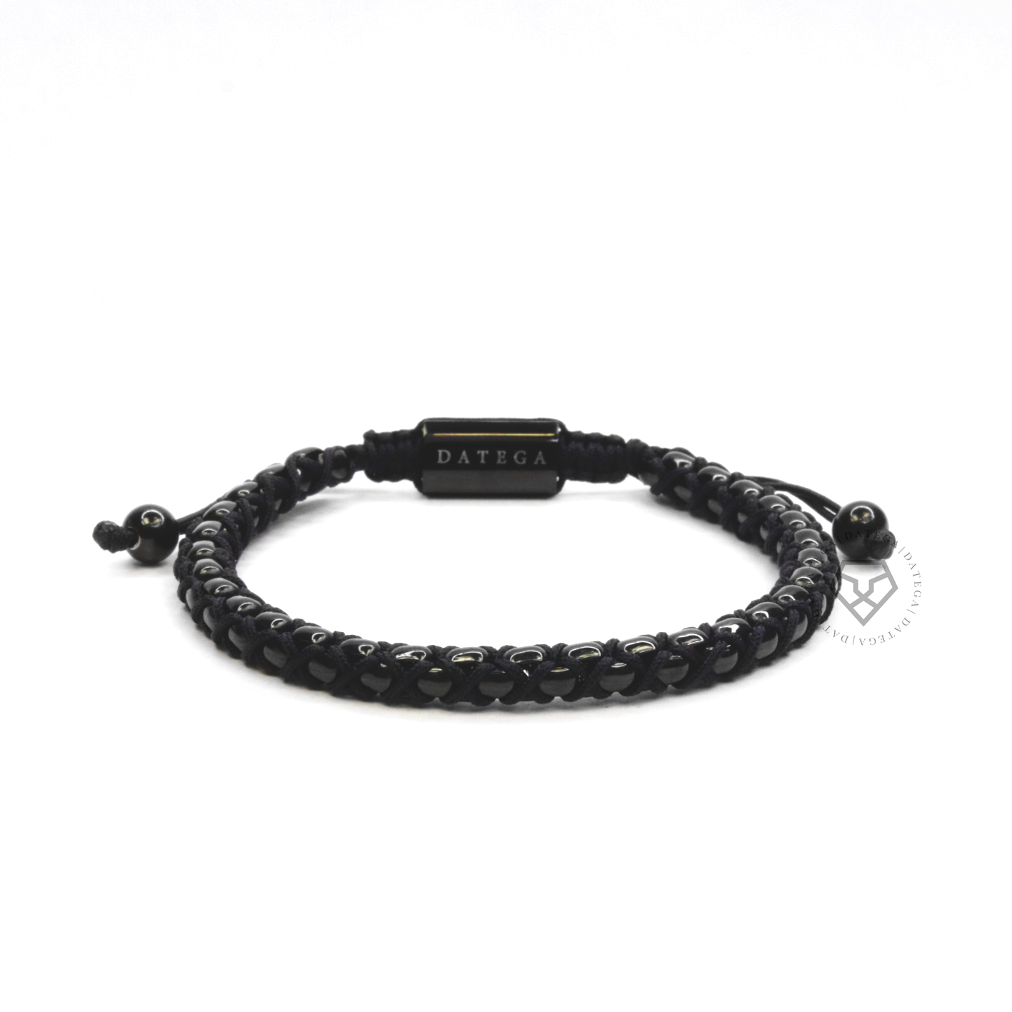 Woven Box Chain Ruthenium & Black