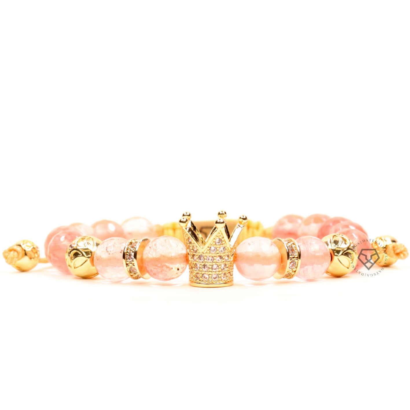 Yellow Gold Crown & Cherry Quartz