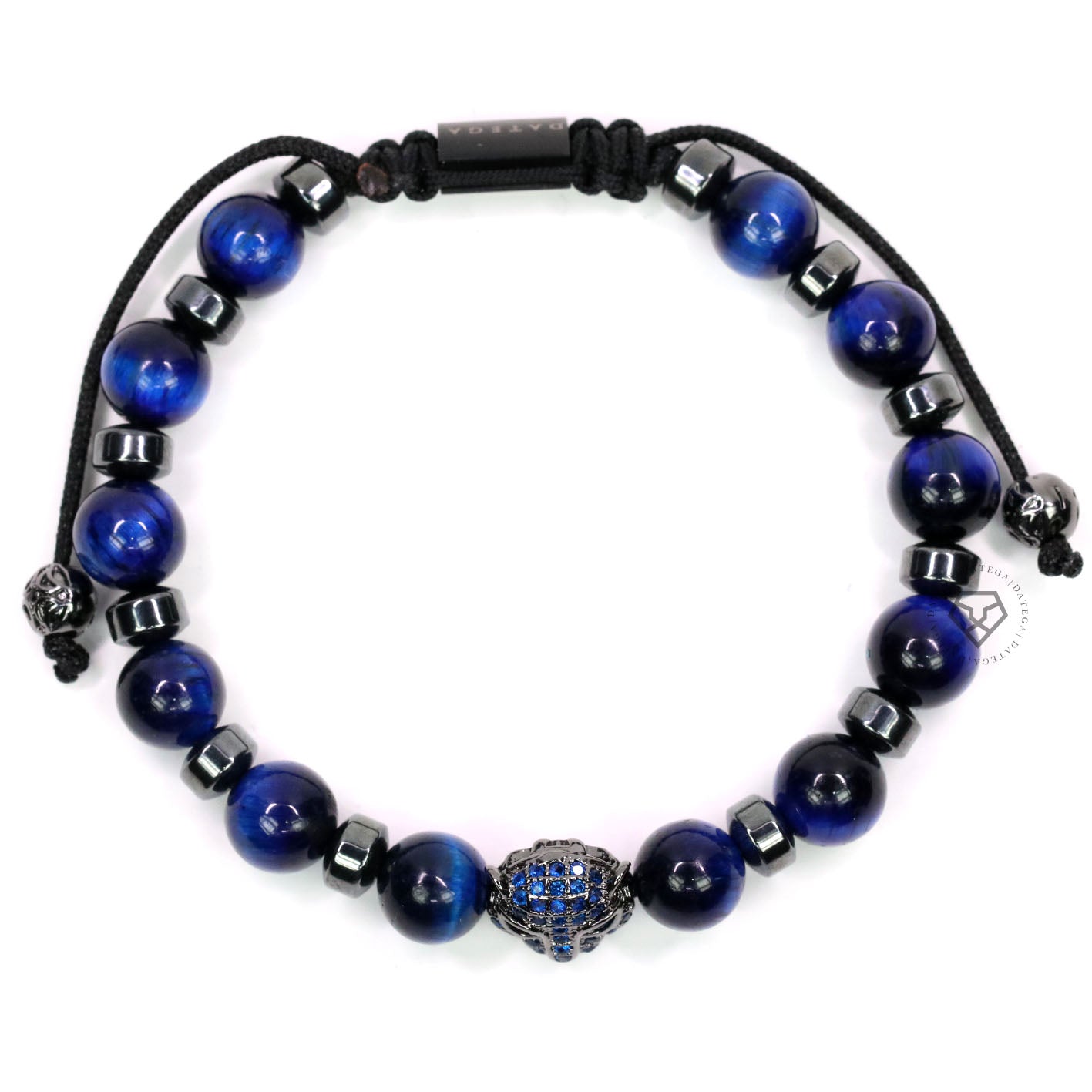 Cz Jaguar, Hematite & Blue Tiger Eye