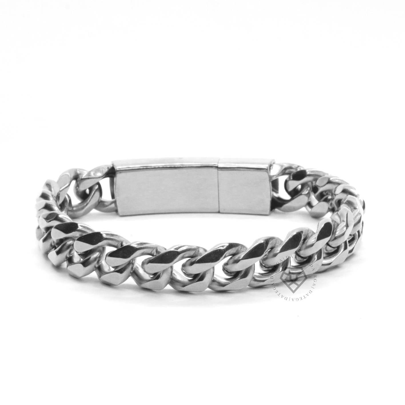 Lock White Gold Chain Bracelet