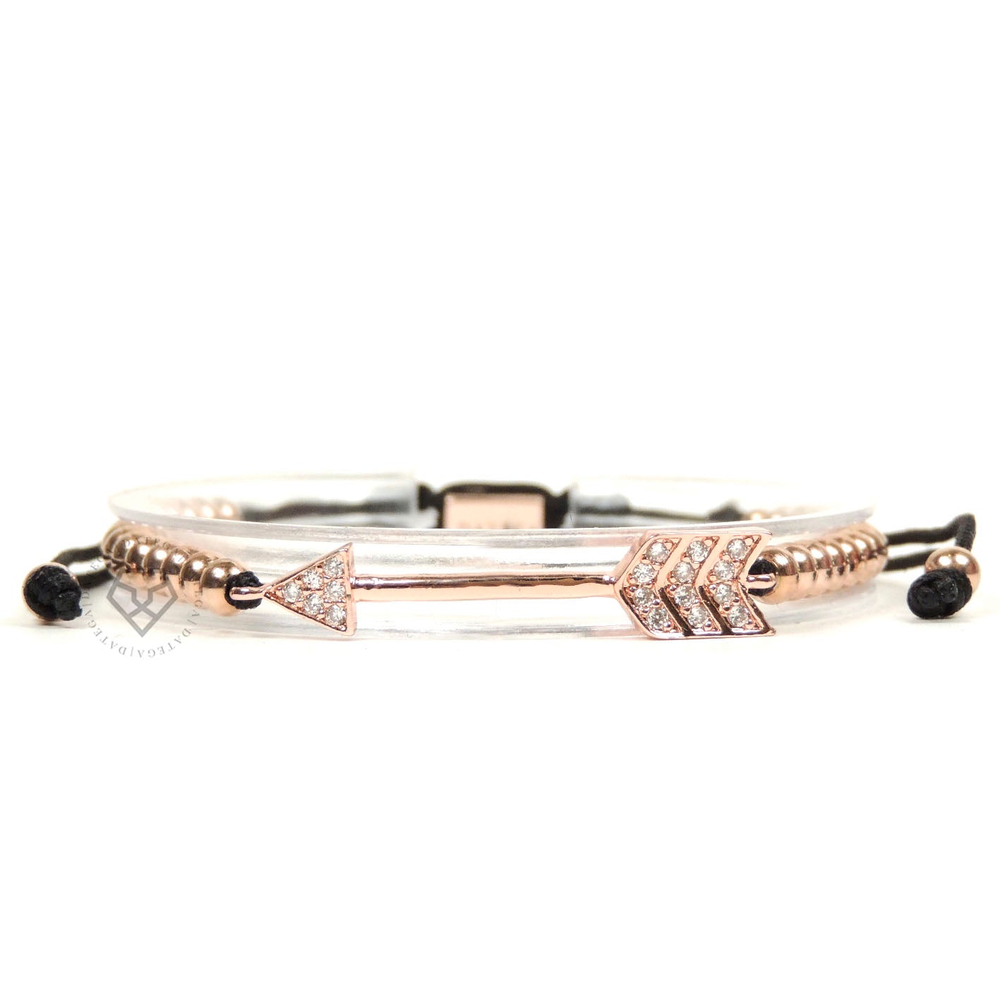 Rose Gold Cz Arrow
