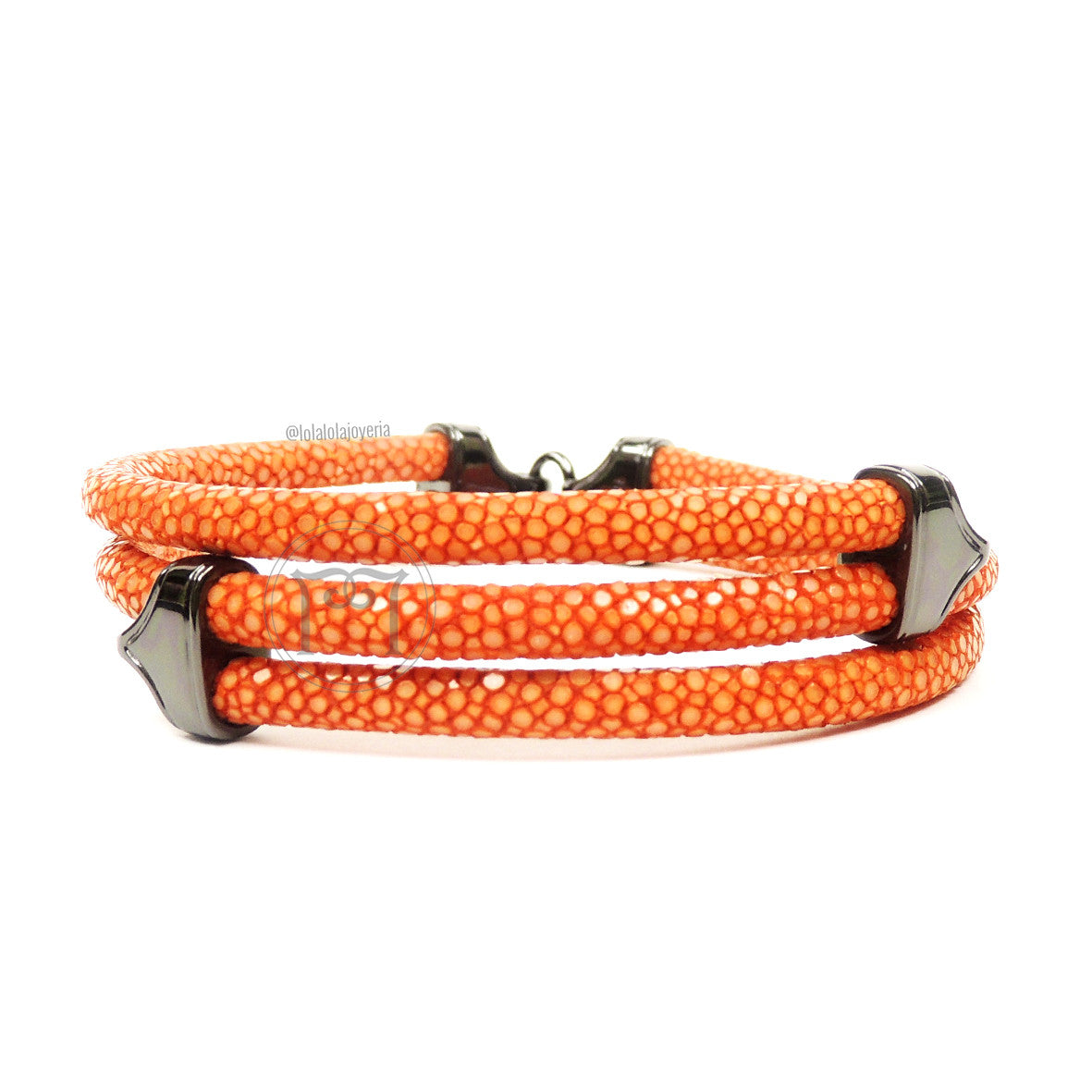Clasp Ruthenium Triple Rope Orange Stingray