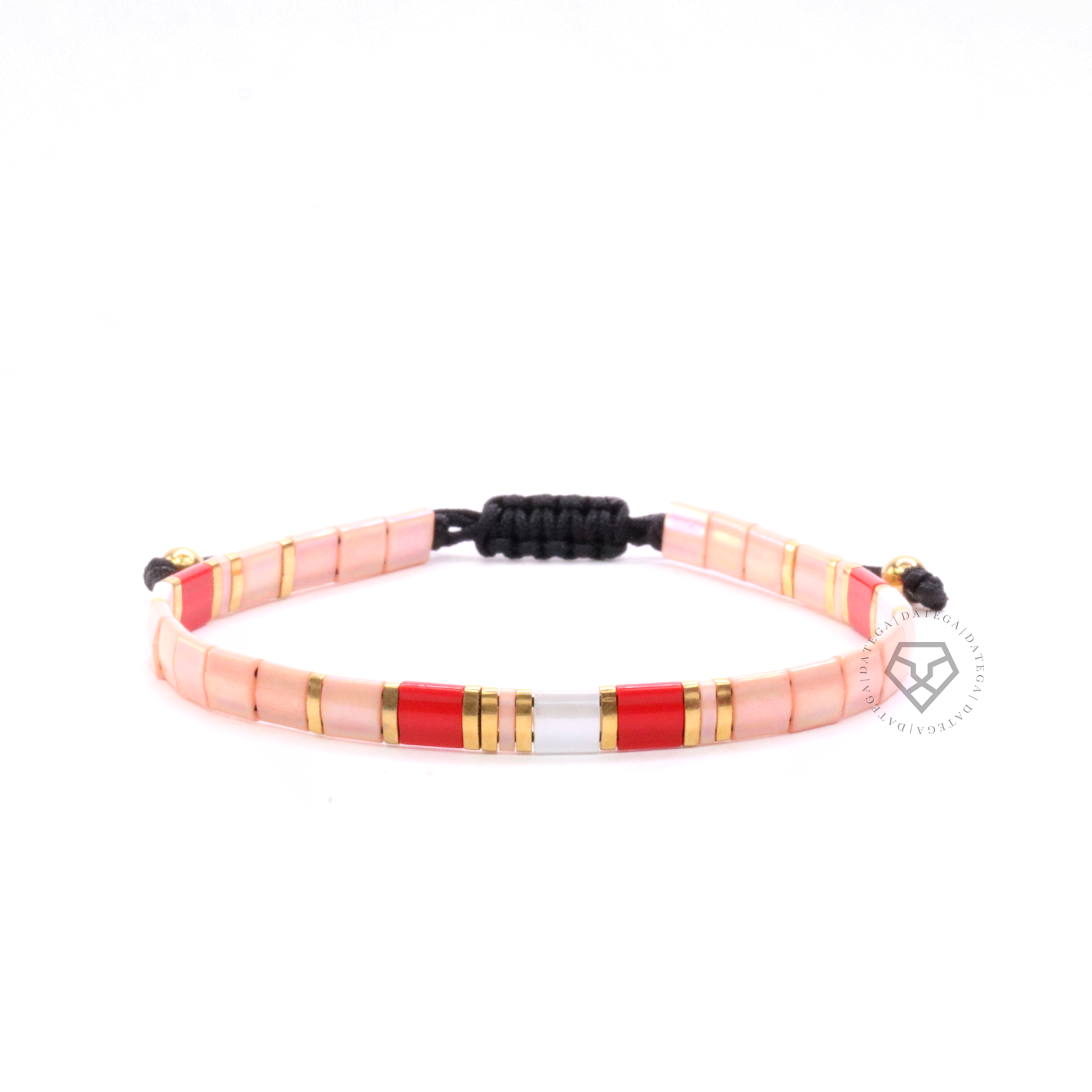 Pink & Red Maui Bracelet - Gold