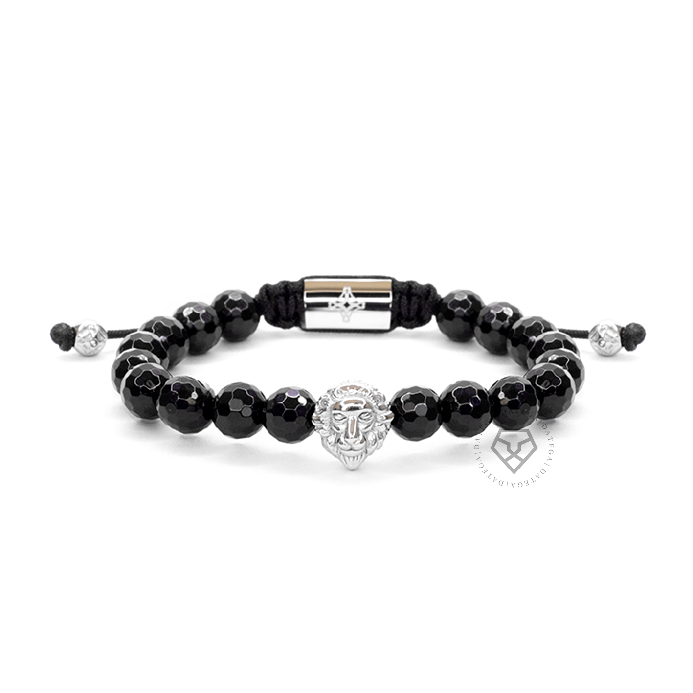 Lion Silver & Agate Faceted