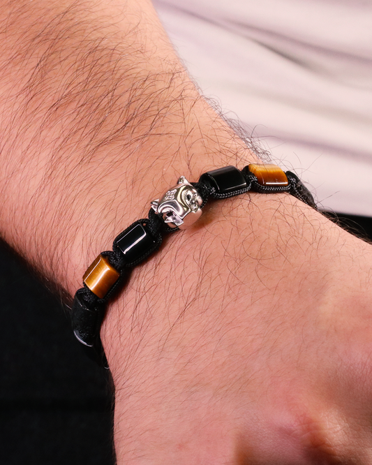 Grand Jaguar White Gold, Onyx & Tiger Eye