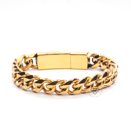 Lock Yellow Gold Chain Bracelet