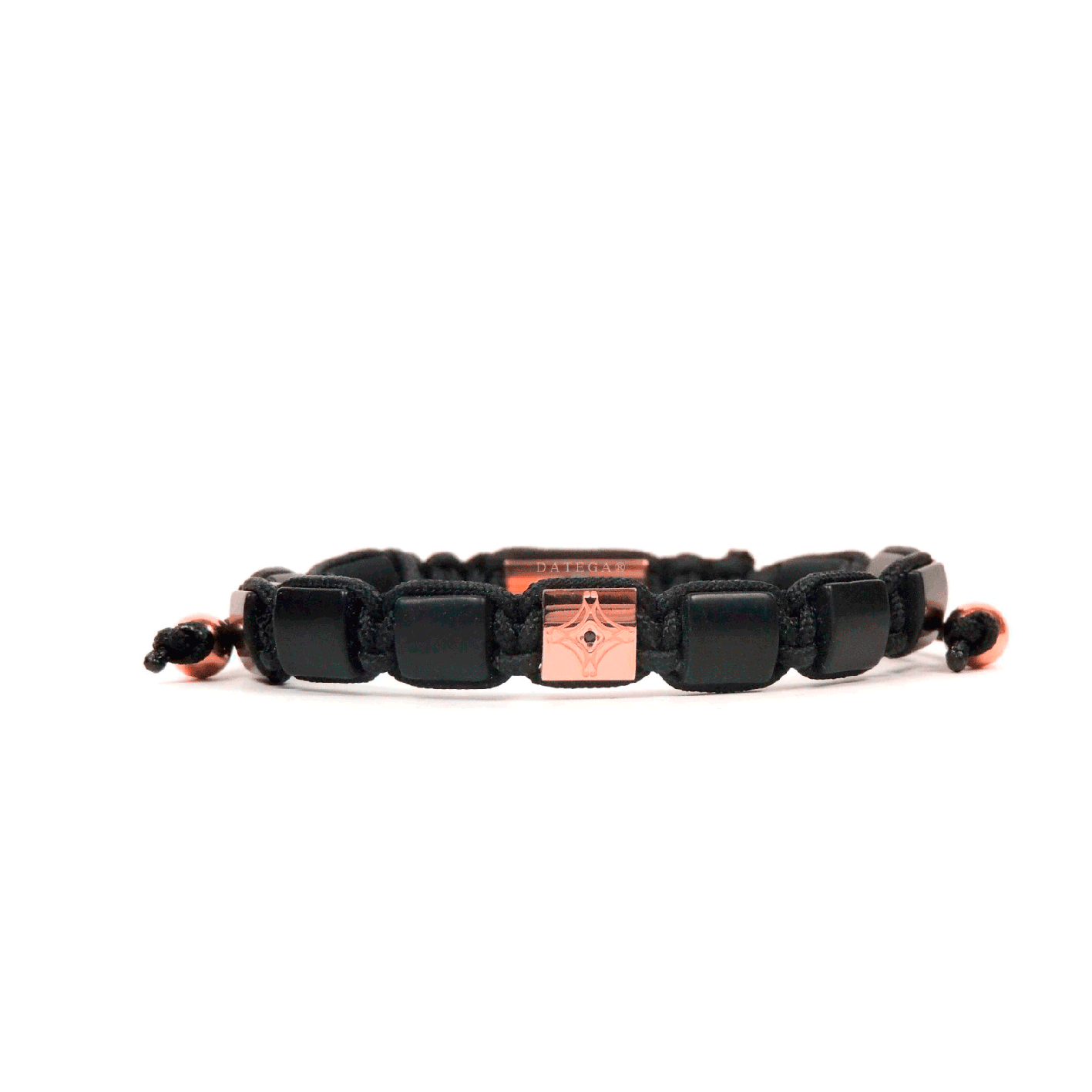 Onyx & Rose Gold Star Bracelet