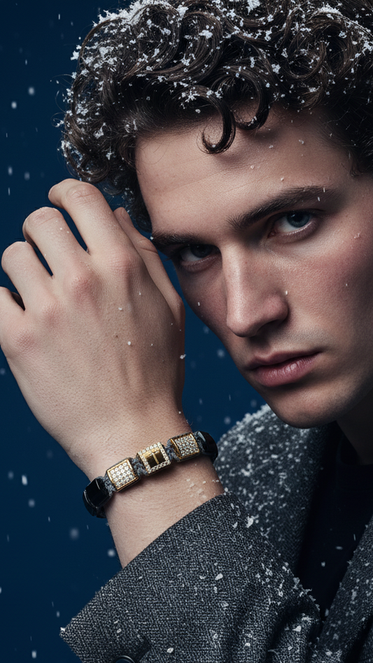 Eternal Cross Yellow Gold & Clear Swarovski