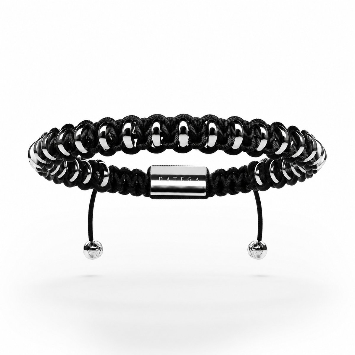 Halo White Gold & Black Rope