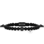 Rhodium Swarovski Matte Onyx - 6 mm