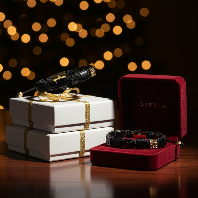 The Cairo Flatbead - Onyx & Yellow Gold