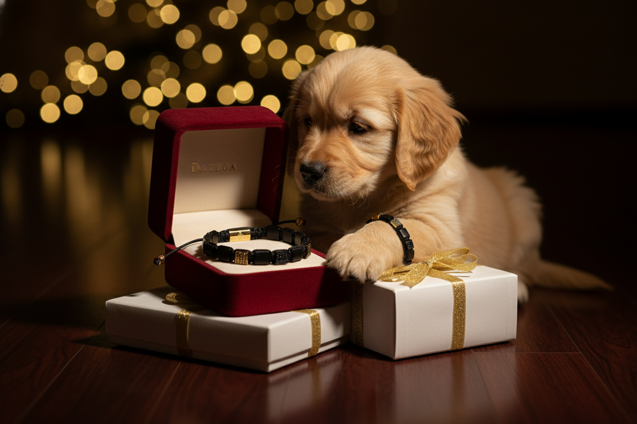 The Cairo Flatbead - Onyx & Yellow Gold