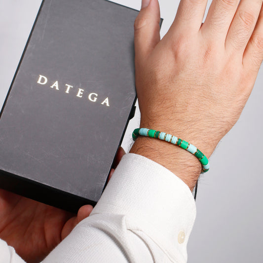 Havana Greens & Yellow Gold Bracelet