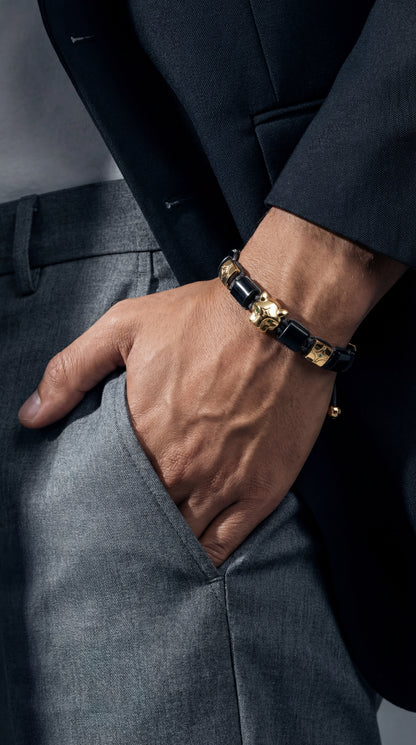 Grand Jaguar Yellow Gold Onyx Star