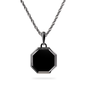 Octo White Gold & Onyx Necklace