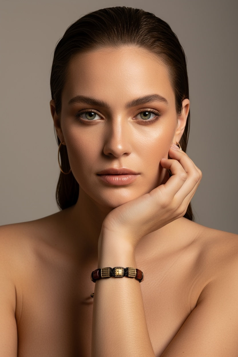 Eternal Cross Yellow Gold & Granate