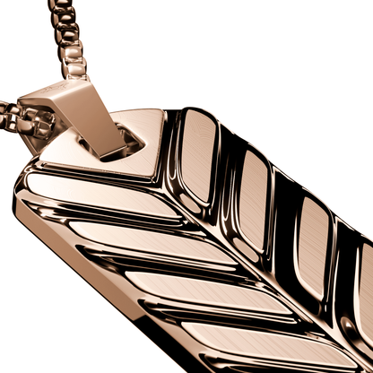 Rose Gold Chevron Tag Necklace