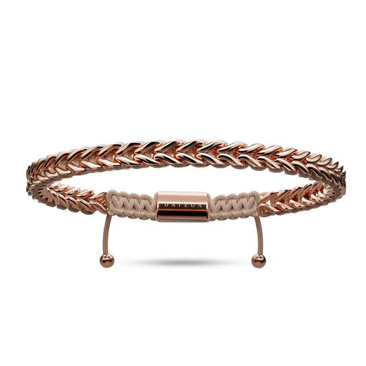Spiked Rose Gold & Caramel Rope