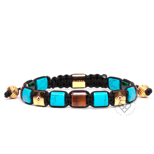 Turquoise & Tiger Eye Star Bracelet