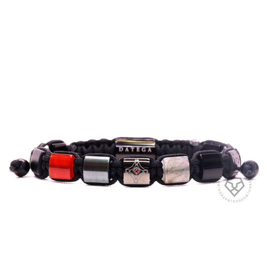 Hematite, Carnelian, Onyx & Black Star Bracelet