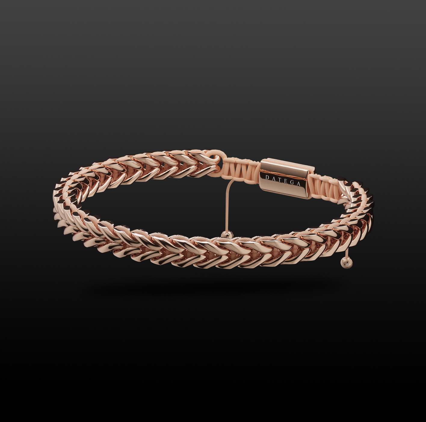 Spiked Rose Gold & Caramel Rope