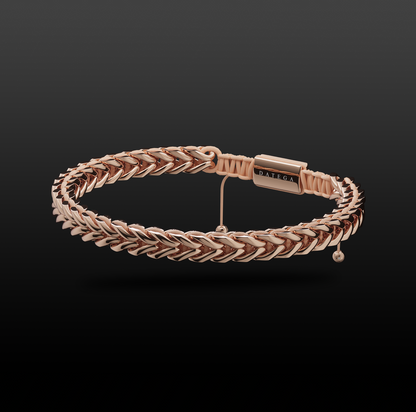 Spiked Rose Gold & Caramel Rope